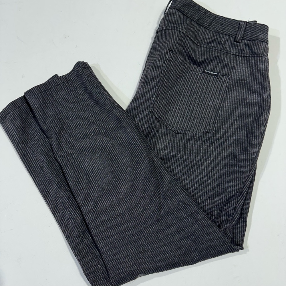 DKNY Black and Gray Houndstooth Pants